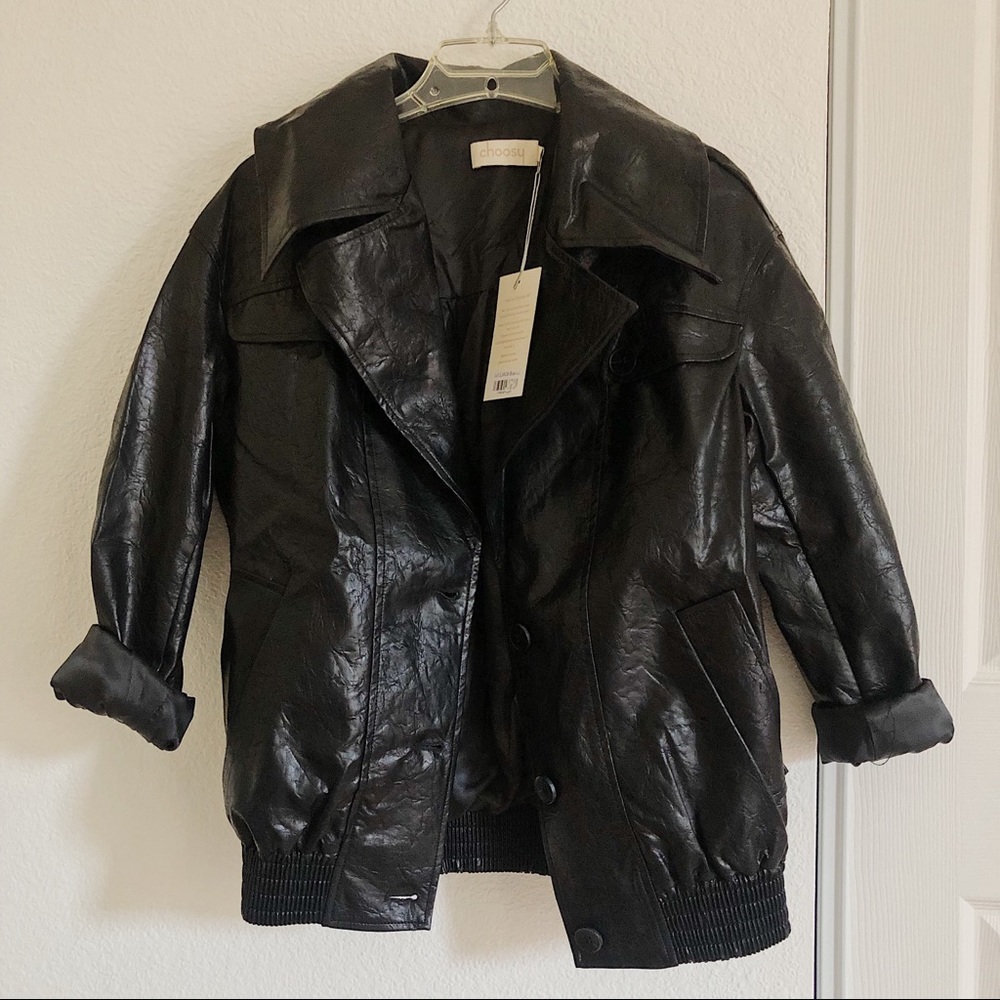Choosy Faux Leather Jacket